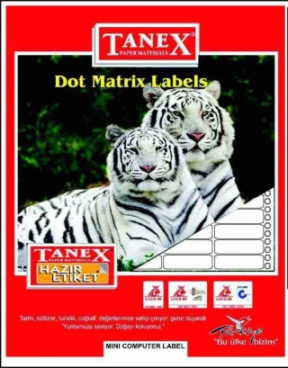 Tanex 35x77 Sürekli Form Etiket 1500 Lü Tw-0018
