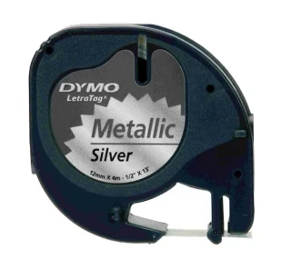 Dymo 12 Mmx4m Metalik Şerit Gri 0721730