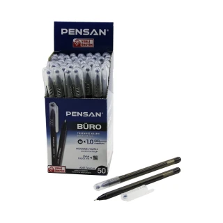Tükenmez Kalem - Siyah Renk - 1.0 mm Medium Uç - 1 Adet