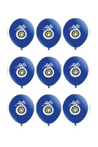 Nedi Baskılı Balon Nazar Boncuğu Mavi 16"lı 7058
