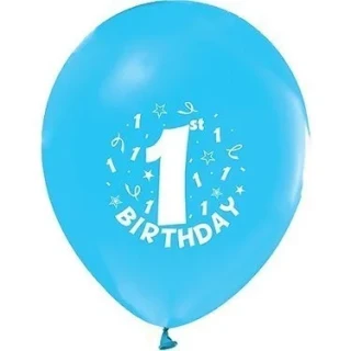 Nedi Party Marty Baskılı Balon 1 Yaş İyi Ki Doğdun Mavi 16"lı Pm-12158
