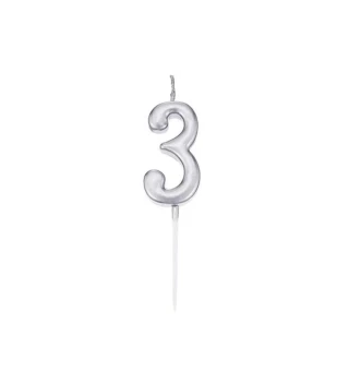 Nedi Çubuklu Mum Gümüş Seri 3 Rmı M155s-3