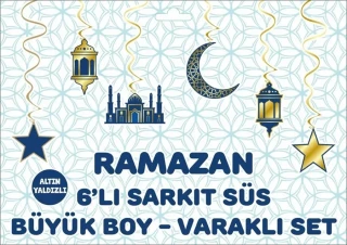 Nedi Ramazan Sarkıt Süs 6 Lı Altın Yaldızlı 00003