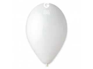 Gemar 12" Düz Renk Balon Beyaz 100"lü