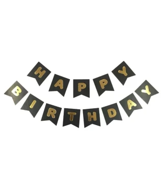 Nedi Kırlangıç Oynar Yazı 'happy Birthday' Siyah 15507