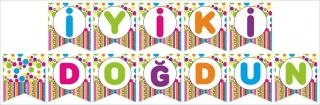 Nedi Kırlangıç Oynar Yazı 'iyiki Doğdun' Gökkuşağı 24519
