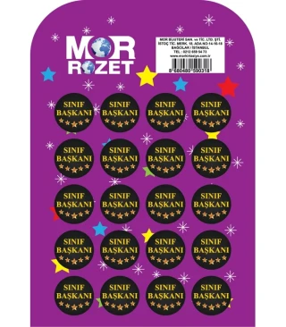 Mor Çanta Rozeti Sınıf Başkanı