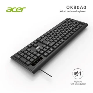 Acer Oak-0a0 Sessiz Tuşlu Kablolu Q Klavye Siyah