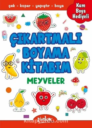 Çıkartmalı Boyama Kitabım - Meyveler - Pinokyo Yayınları