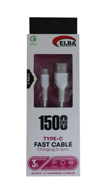 Elba Elb37 1.5 Metre Usb-a To Type-c Şarj Kablosu