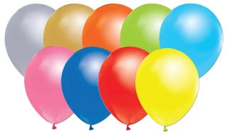 Balloons 12" Metalik Balon 10"lu Karışık