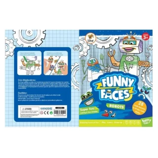 Lino Funny Faces Stıckerlı Boyama Kitabı Robotlar Ls-700