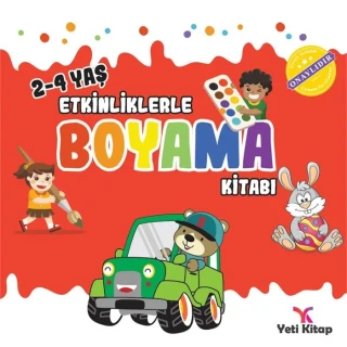 Etkinliklerle Boyama Kitabı - 1 (2-4 Yaş Kırmızı) - Yeti Kitap