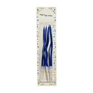 Nedi 17 Cm Spiral Mum 6"lı Mavi 921b