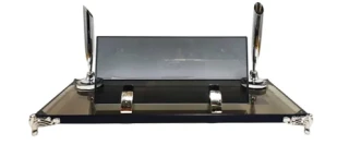 Sade Kristal Masa İsimliği Çift Kalemli S-435