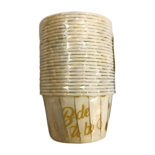 Nedi 50x40 Kağıt Cup Kek Kalıbı 25"li Kapsül No:3 Brıde To Be Beyaz 12442