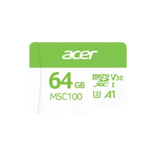 Acer Msc100 64gb U3 V30 A1 Microsd Hafıza Kartı