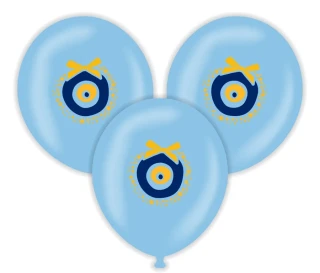 Kalisan 12" Baskılı Balon 25"li Nazar Temalı Açık Mavi 21251103