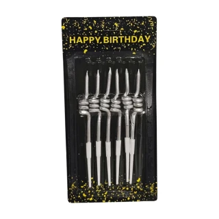 Nedi 11 Cm Burgulu Mum 6 "lı Gümüş 7163s