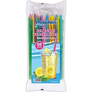 Universal Körüklü Tekli Ambalajlı Renkli Pipet 50"li