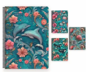 Gıpta Ocean Notes A4 Karton Kapak Spiralli Defter Kareli 80 Yp 7405
