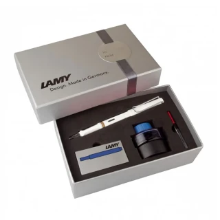 Lamy Safari Dolma Kalem+mürekkep+kartuş Beyaz S19bds-m