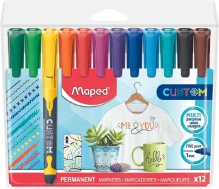 Maped Permanent Marker Set 12 Li Karışık 4547