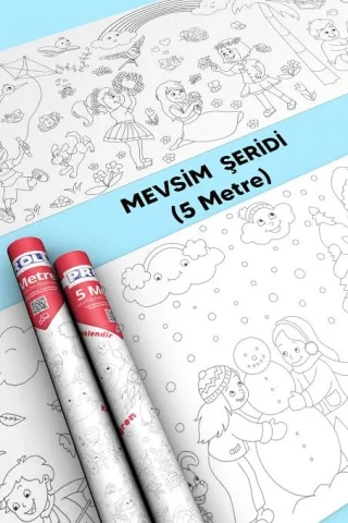 Proll 500cm X 60cm Mevsim Şeridi Dev Boyama Kağıdı