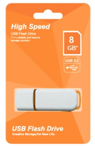 Elba 8 Gb Plastik Beyaz-turuncu Usb 3.2 Flash Bellek