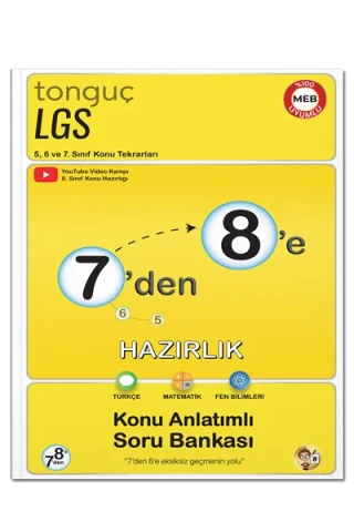 Tonguç Yay.- 7' Den 8' E Hazırlık Kitabı Konu Anlatımlı Soru Bankası