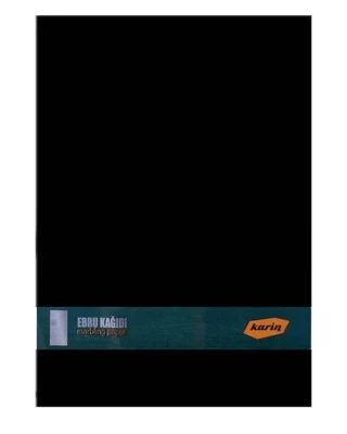 Karin 35x50 100 Gr Ebru Kağıdı Siyah 20"li