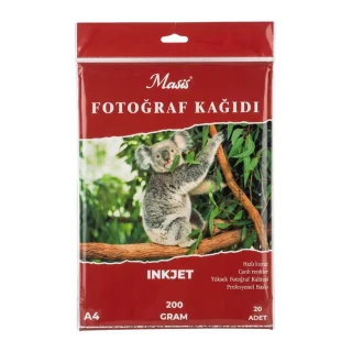 Masis A4 200 Gr İnkjet Fotoğraf Kağıdı 20"li Kphı200-20