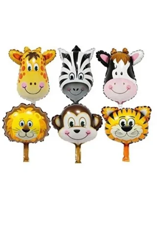 Nedi 14" (35 Cm ) Folyo Balon Safari 6 Lı