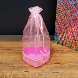 Pembe Kalpli Tül Kese