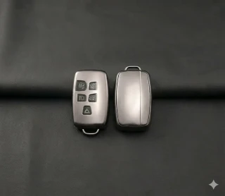 Land Rover Range Rover 2010-2018 Uyumlu Smart 3 Buton Silikon Oto Anahtar Kumanda Kabı Kılıf Gri