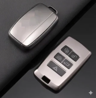 Land Rover Range Rover 2018 Sonrası Uyumlu Smart 3 Buton Silikon Oto Anahtar Kumanda Kabı Kılıf Gri