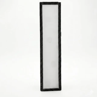 Kristal Taşlı İç Dikiz Aynası Tırnaklı Ayna 29,5x7cm Siyah