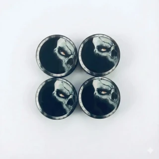 Kuru Kafa Ghost Damla Geçme Jant Göbek Kapağı 4’lü Set 55/58mm Siyah