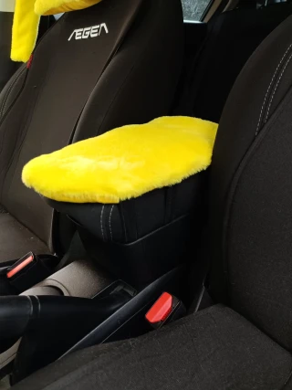 Yumuşak Peluş Kol Dayama Kolçak Minderi Sarı
