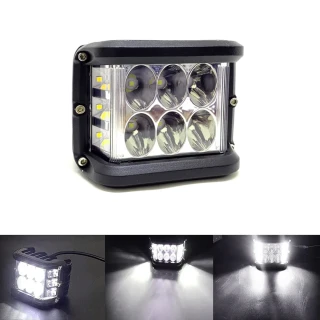 Off Road Led Projektör Çalışma Sis Lambası Beyaz 3 Modlu Beyaz Flashlı 12 Ledli ONP0524