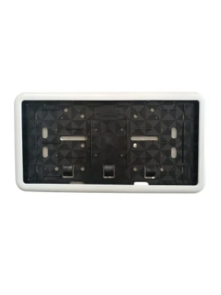 Çerçeveli Dikdörtgen  Plakalık Plaka Altlığı Beyaz 32X17cm 1 Adet