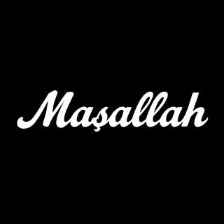 Maşallah Yazılı Oto Sticker Beyaz 13x2cm