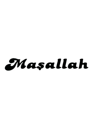 Maşallah Yazılı Oto Sticker Siyah 13x2cm