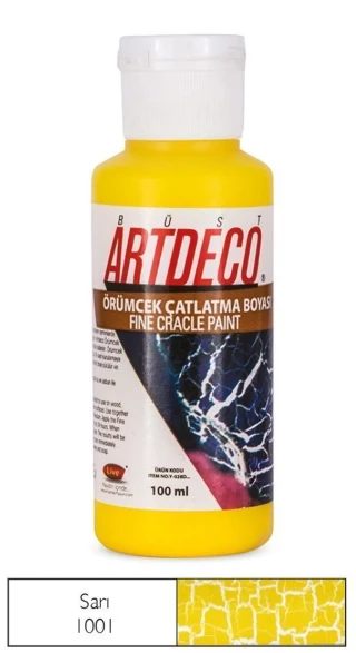Artdeco 100 Ml Örümcek Çatlatma Boyası Sarı 28d-1001