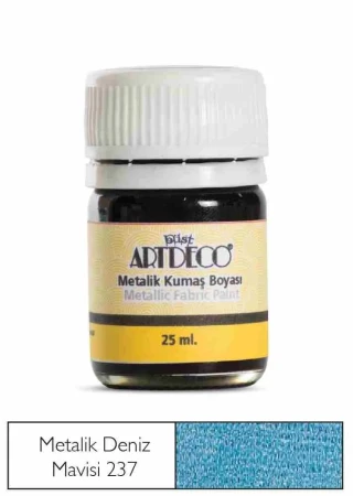 Artdeco 25 Ml Metalik Kumaş Boyası Deniz Mavisi 11a-237