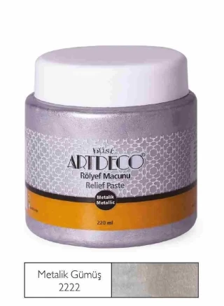 Artdeco 220 Ml Metalik Rölyef Macunu Gümüş 2222