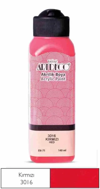 Artdeco 140 Ml Akrilik Boya Kırmızı 70r-3606