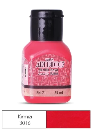 Artdeco 25 Ml Akrilik Boya Kırmızı 70a-3016