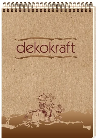 Keskin Color Dekokraft A4 Sert Kapak Spiralli Bloknot Kareli 100 Yp 144002-99