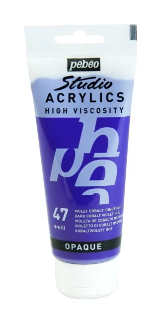 Pebeo 100 Ml Akrilik Boya Yüksek Yoğunluklu Koyu Mor 47